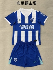 2025/26 Brighton & Hove Albion Home Blue & White Soccer Uniform-208