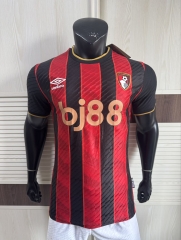 Player Version 2025/26 AFC Bournemouth Home Red & Black Thailand Soccer Jersey AAA-308