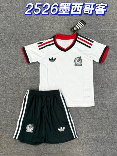 Kids 2025/26 Mexico Away White Kids/Youth Soccer Uniform-507