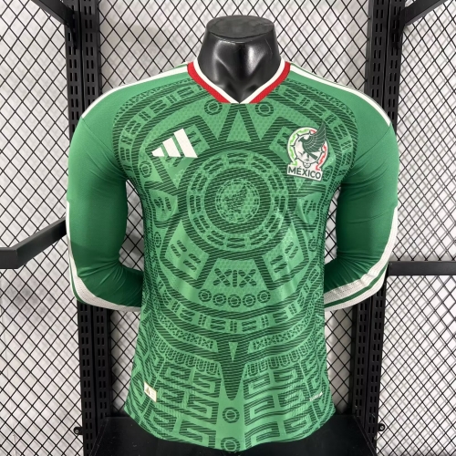 Player Version 2025/26 Mexico Home Green Thailand LS Soccer Jersey AAA-XY