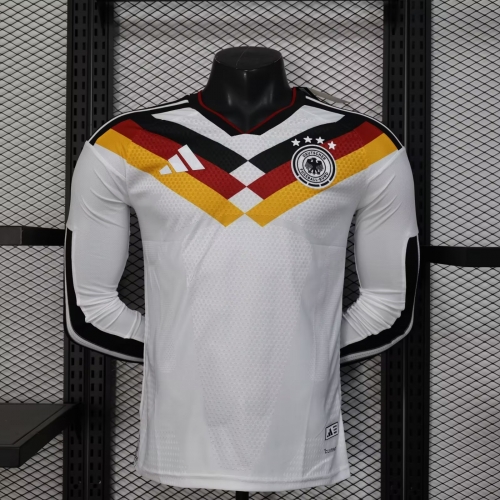 Player Version 2025/26 Germany Home White LS Thailand Soccer Jersey AAA-888