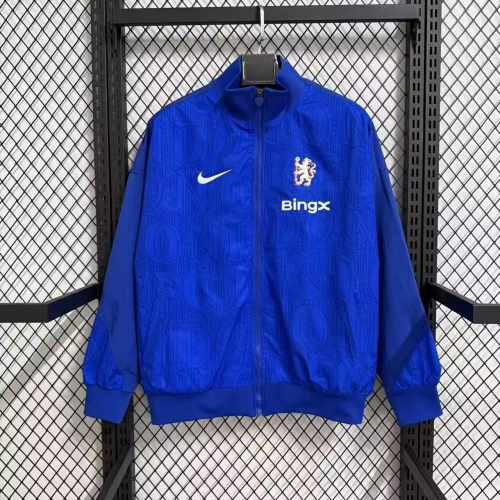 2025-26 Chelsea Blue Windbreaker Hoodies Top-C1