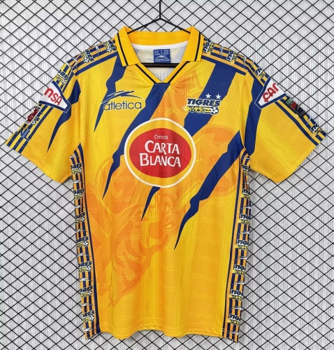97-98 Retro Verison Tigre UANL Home Yellow Thailand Soccer Jersey AAA-2041/410/311/503