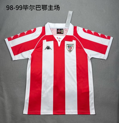 98/99 Retro Athletic Bilbao Home Red & White Thailand Soccer Jersey AAA-709