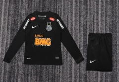 Kids 2013 Retro Version Santos FC Black LS Kids/Youth Soccer Uniform-811