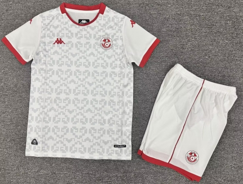 Kids 2025/26 Tunisia Away White Kids/Youth Soccer Uniform-1040/522