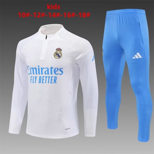 Player Version 2025/26 Rea Madrid White Kids/Youth Soccer Tracksuit Uniform-801