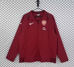05-06 Retro Version Arsenal 2nd Away Red Windbreaker Hoodies Top-503