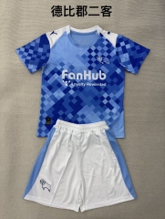 2025/26 Derby County FC 2nd Away Blue Soccer Uniform-208