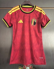 2025/26 Belgium Home Red Female Thailand Soccer Jersey AAA-JJ