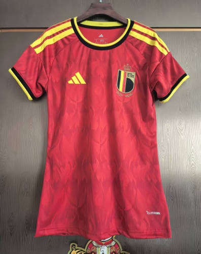 2025/26 Belgium Home Red Female Thailand Soccer Jersey AAA-JJ