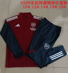 Kids 2025-26 Arsenal Maroon Kids/Youth Soccer Jacket Uniform-815