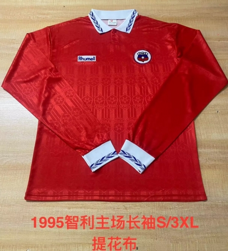 1995 Retro Version Chile Home Red LS Thailand Soccer Jersey-2041