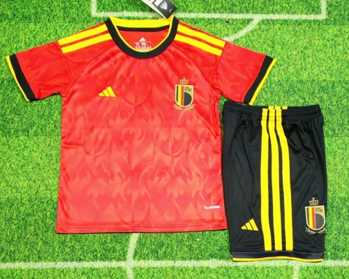Kids 2026/27 Belgium Home Red Kids/Youth Soccer Uniform-812/522/530