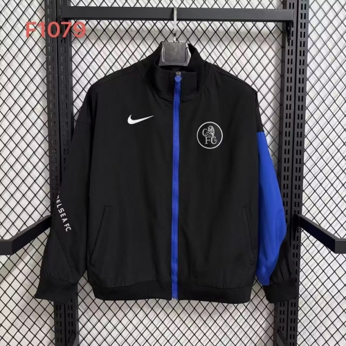 2025-26 Chelsea Black Windbreaker Hoodies Top-47