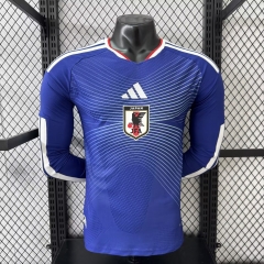 Player Version 2025/26 Japan Home Blue LS Thailand Soccer Jersey AAA-888