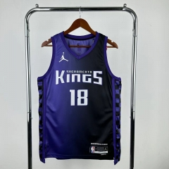2024 Season Feiren Limited Version NBA Sacramento Kings Black& Purple #18 Jersey-311