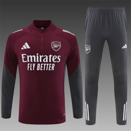 2025/26 Arsenal Maroon Soccer Tracksuit Uniform-815/801