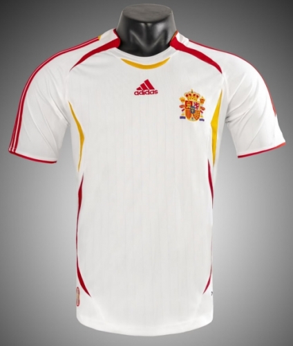 06 Retro Spain Away White Thailand Soccer Jersey AAA-1041/710