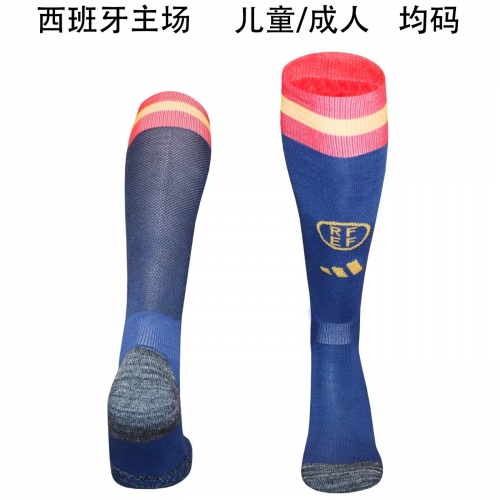 2026/27 Spain Home Blue Youth/Kids Thailand Soccer Socks