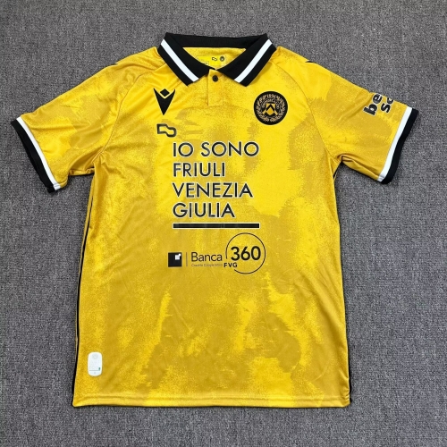 2025/26 Udinese Calcio 2nd Away Yellow Thailand Soccer Jersey AAA-417