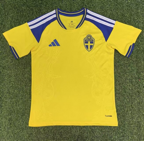 2025/26 Sweden Home Yellow Thailand Soccer Jersey AAA-1040/705/416