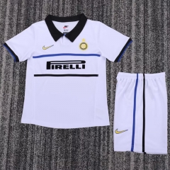 Kids 98/99 Retro Version Inter Milan Away White Kids/Youth Soccer Uniform-811