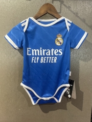 (Size 9/12) 2025/26 Real Madrid 2nd Away Blue Baby Soccer Uniform-308