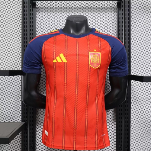 Player Version 2025/26 Spain Home Red Thailand Soccer Jersey AAA-416/703/88