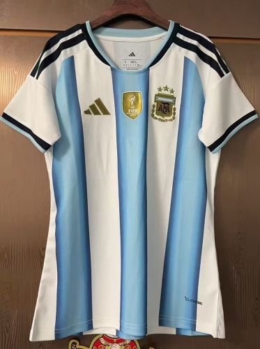 2025/26 Argentina Home Blue & White Female Thailand Soccer Jersey-JJ