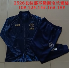 Kids 2025/26 Napoli Royal Blue Kids/Youth Soccer Jacket Uniform-815