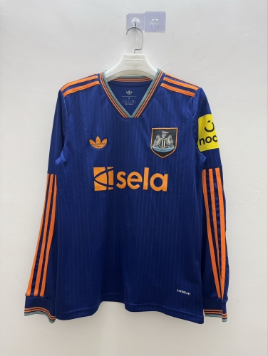 2025/26 Newcastle United 2nd Away Blue LS Thailand Soccer Jersey AAA-410