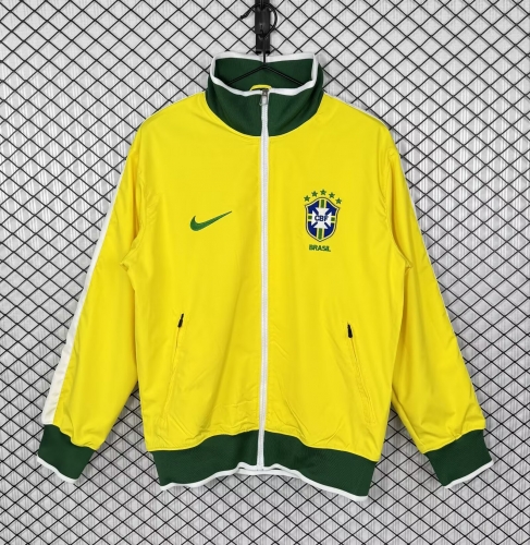 10/11 Retro Version Brazil Yellow Windbreaker Hoodies Top-503/XH