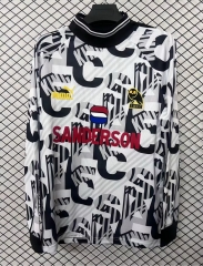 1993 Retro Version Sheffield Goalkeeper White & Black LS Thailand Soccer Jersey AAA-95