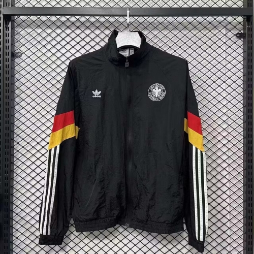 2025-26 Germany Black Windbreaker Hoodies Top-47