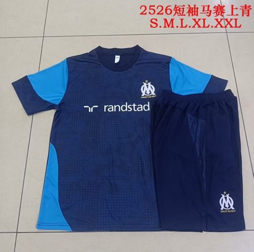 2025/26 Olympique de Marseille Royal Blue Thailand Soccer Tracksuit Uniform-815
