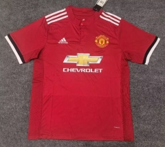 17/18 Retro Version Manited United Home Red Thailand Soccer Jersey AAA-312