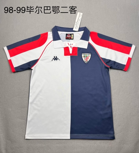 98/99 Retro Version Athletic Bilbao 2nd Away Blue & White Thailand Soccer Jersey AAA-709