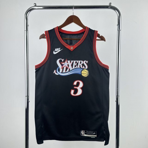 2026 Season Retro NBA Philadelphia 76ers Black #3 Jersey-311
