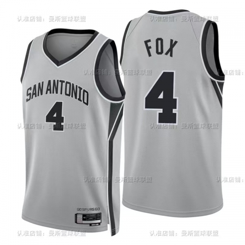 2026 Season Limied Version San Antonio Spurs NBA Gray #4 Jersey-311