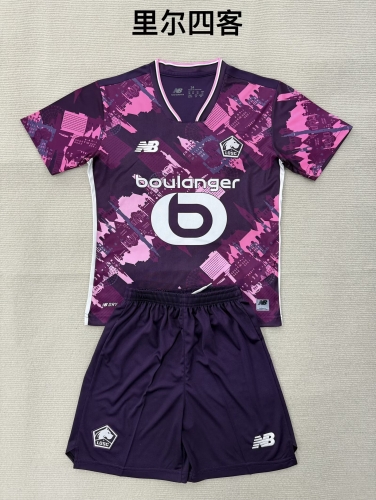 2025/26 Lille OSC 4nd Away Rose Red Soccer Uniform-208