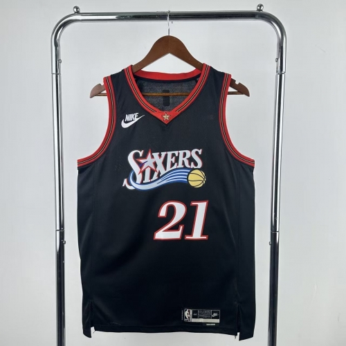 2026 Season Retro NBA Philadelphia 76ers Black #21 Jersey-311