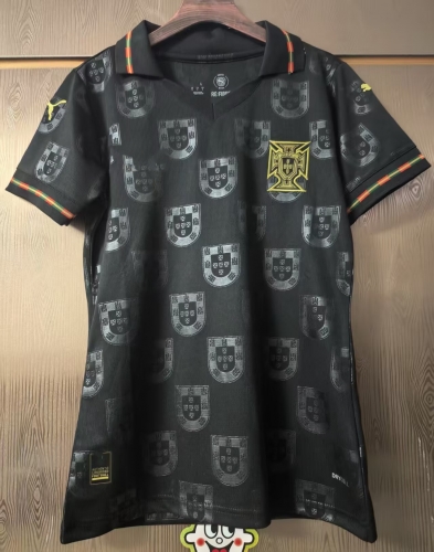 2025/26 Special Version Portugal Black Female Thailand Soccer Jersey-JJ