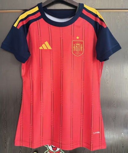 2026/27 Spain Home Red Female Thailand Soccer Jersey-JJ