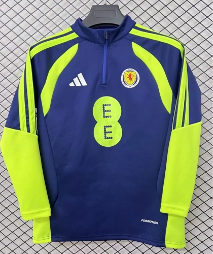 (Size S-2XL) 2026/27 Scotland Royal Blue Thailand Soccer Tracksuit Top-95
