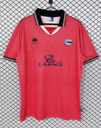 00/01 Retro Version Deportivo Alavés Red Thailand Soccer Jersey AAA-503
