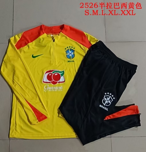 2025/26 Brazil Yellow Thailand Soccer Uniform-815
