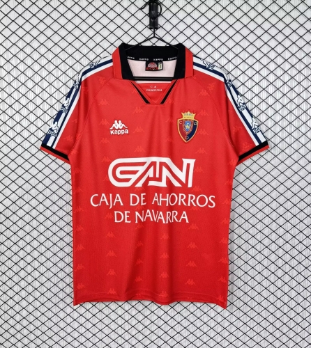 95/96 Retro Version CA Osasuna Home Red Thailand Soccer Jersey AAA-503