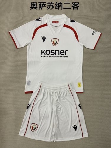 2025/26 CA Osasuna 2nd Away White Soccer Uniform-208