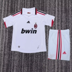 09/10 Retro Version AC Milan Away White Kids/Youth Soccer Uniform-311
